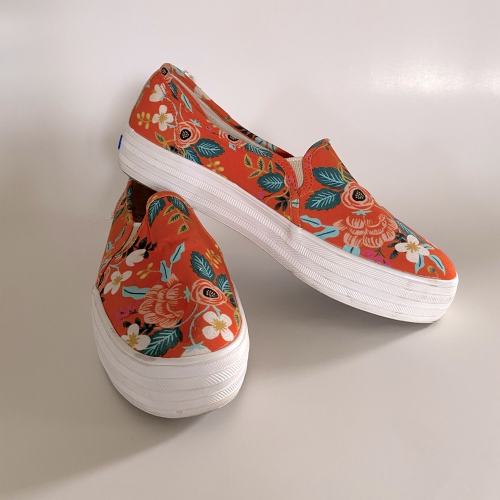 RIFLE & KEDS • Platform Slip-On Sneakers